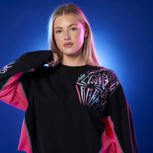 Disney Store Spider-Man Across the Spider-Verse Long Sleeve Top Small NWT - Picture 1 of 11